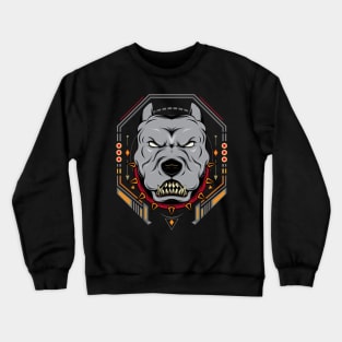 Pitbull mascot emblem Crewneck Sweatshirt